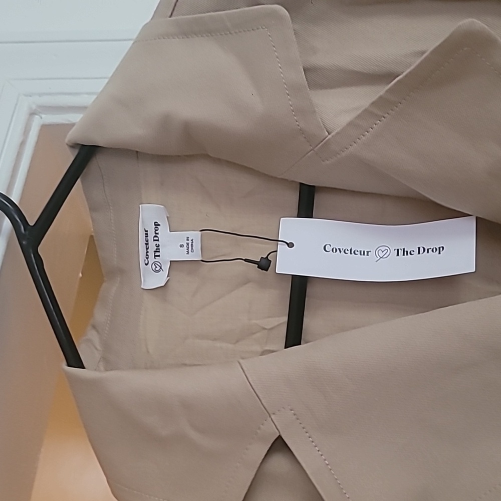 NWT Coveteur The Drop Beige Trench Coat - Size Small Oversized $125 New - Picture 4 of 8